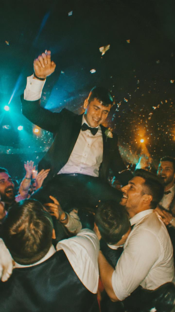 Up on their shoulders